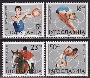 Югославия, 1984, Олимпиада Лос-Анджелес, 4 марки